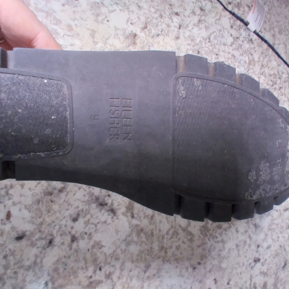 Eileen Fisher Platform Lace Up Oxfords Gray Size 9 - Picture 7 of 8